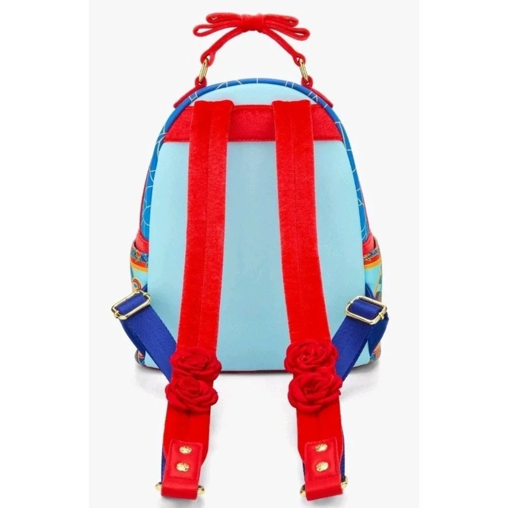 NWT Loungefly‎ Disney Beauty And The Beast Stained Glass Backpack & WALLET